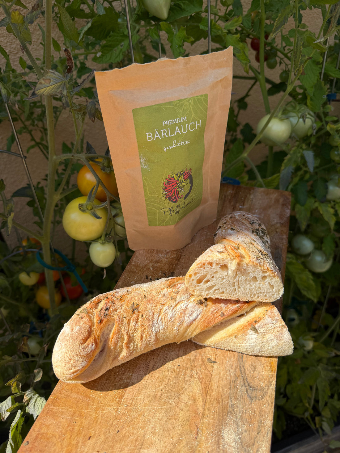 Ciabatta mit Sauerteig und verschiedenen Toppings