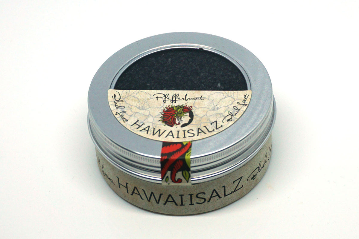 schwarzes Hawaii Salz Black Lava