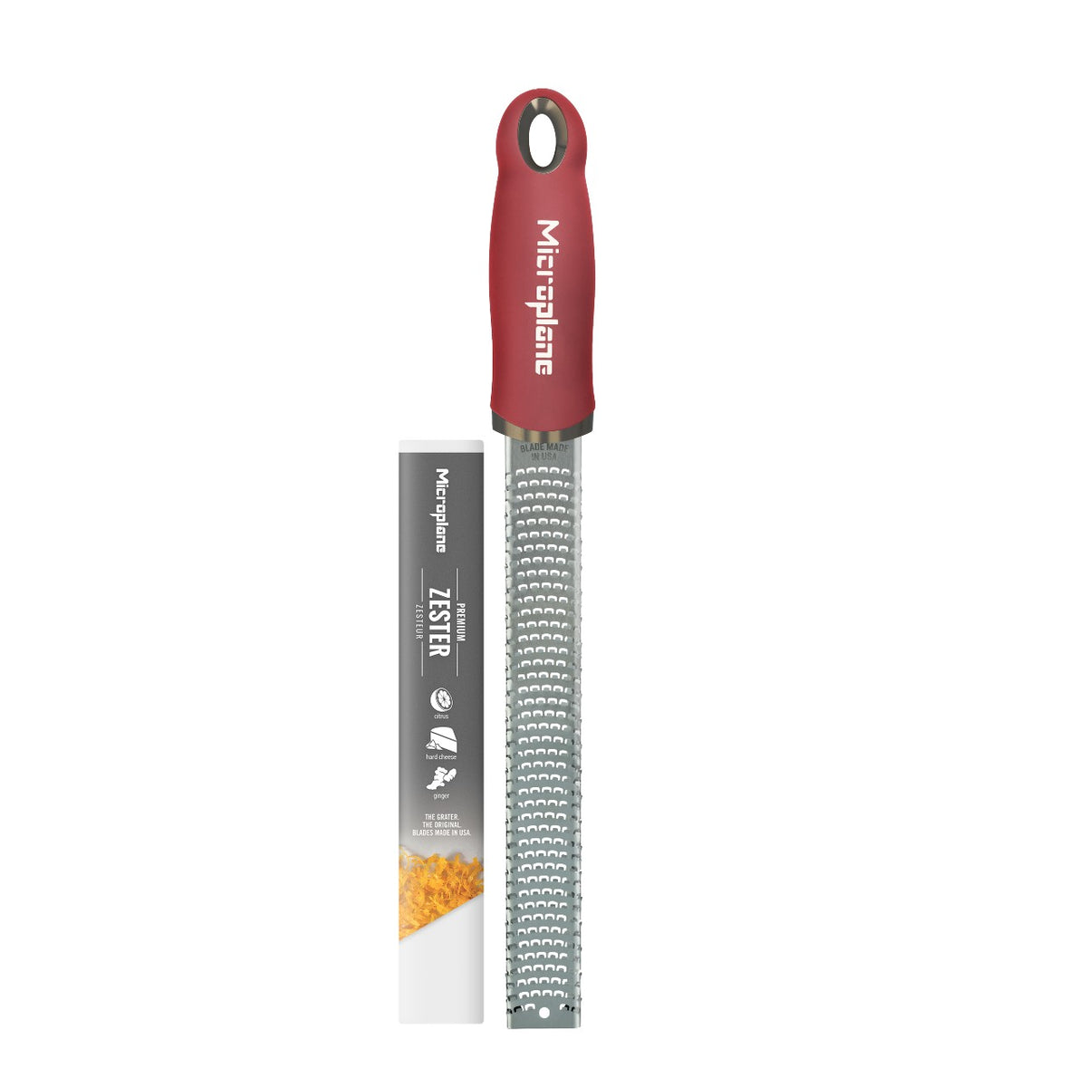 Microplane Premium Zester Reibe Granatapfel rot