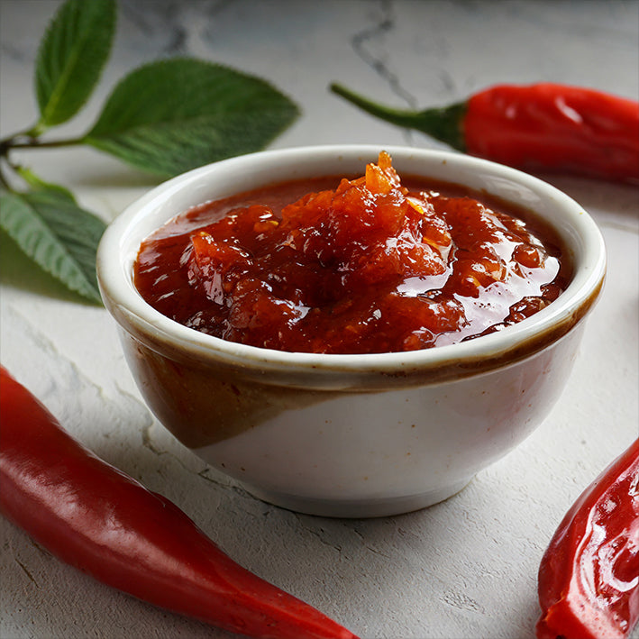 Tracklements  frische Chili Jam 210g - fresh chili jam aus England