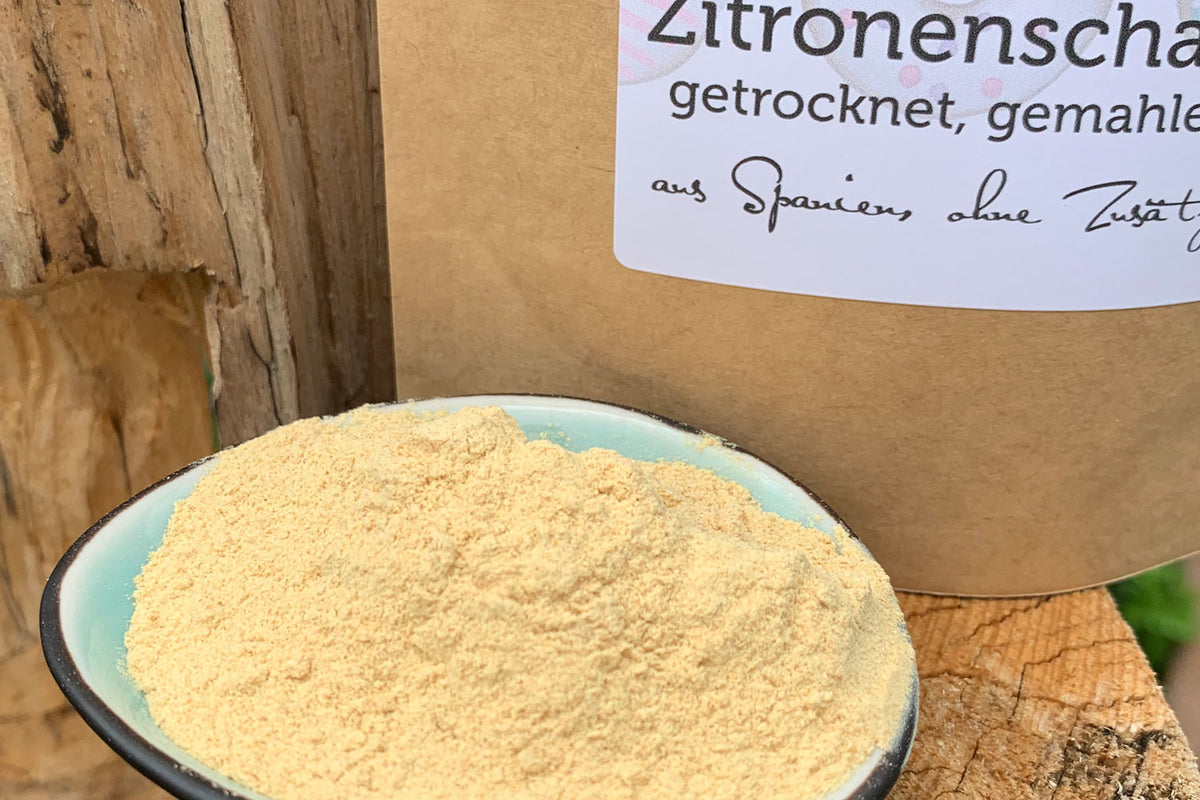 Zitronenschale getrocknet & gemahlen